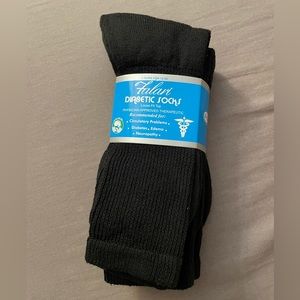 Falari Brand Socks - New With Tags - 3 Pairs - Black Color